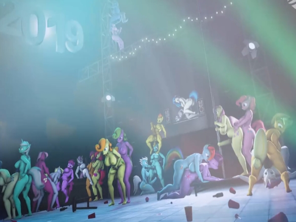 Giant Furry Futa Orgy In The Club