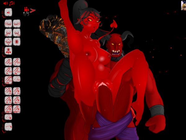Sexy red Hentai Demon Girl Triple Penetrated