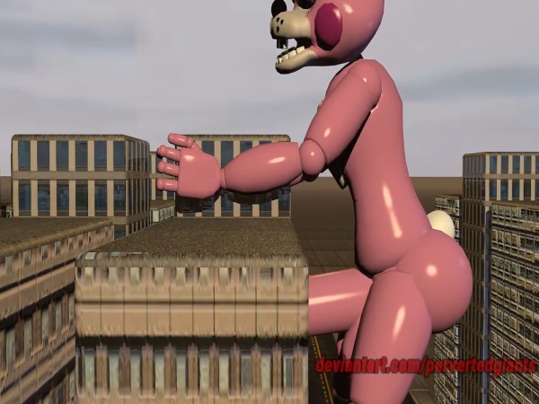 A giant rabbit doggystyle fucks a skyscraper
